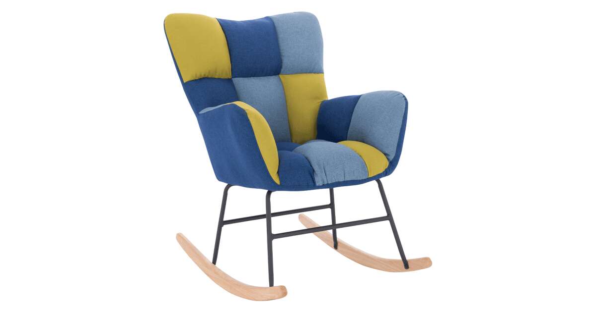 Blue patchwork chair hot sale