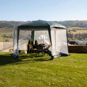 Kerti pavilon sátor, 3,9x2,5x3,9m, zöld/fehér, RINGE TYP 1+6 oldal 36166515 Kerti bútor