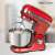 ProfiCook PC-KM 1197 red stand mixer in use, mixing dough