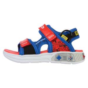 Skechers Power Splash 402264LRDBL kids sandals, blue and red, side view - Fashion & Clothing