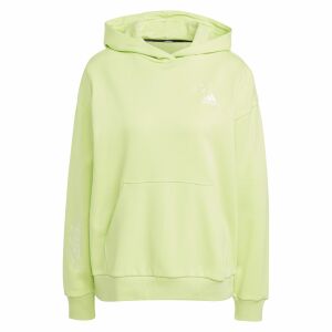 Adidas BLUV Q3 women's light green hoodie, front view. - Adidas Women's Sweater