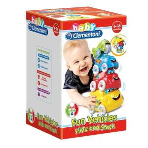 Clementoni Baby készségfejlesztő Építőjáték - Járművek 4db 35247959 Fejlesztő játékok babáknak - Pöttyös - Jármű