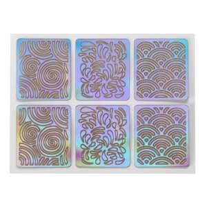 Șabloane pentru decorarea unghiilor cu diverse modele, 24 foi, 144 șabloane în total - Design de unghii