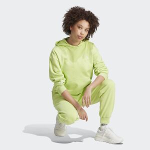 Adidas W BLUV Q3 lime green hoodie and sweatpants set, women's casual wear - Adidas Women's Sweater