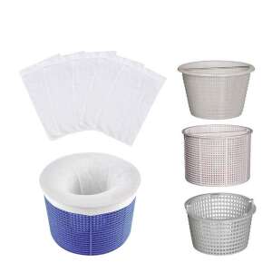 5 pachete de saci filtranti albi pentru piscină pentru a prinde resturi, frunze, păr și alte impurități - Cartușe filtrante