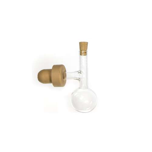 Glas Pálinka-Ausgießer, 40ml, mit Korkstopfen