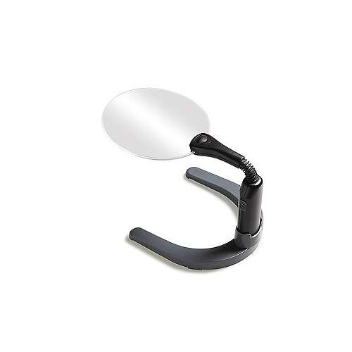 Standlupe mit LED-Licht, 2x Vergrößerung, 130 mm Durchmesser, batteriebetrieben