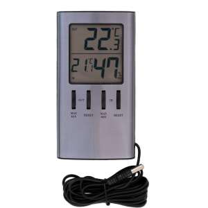 Digital indoor outdoor thermometer with humidity sensor, -50°+60°C, 915 - Home & Garden