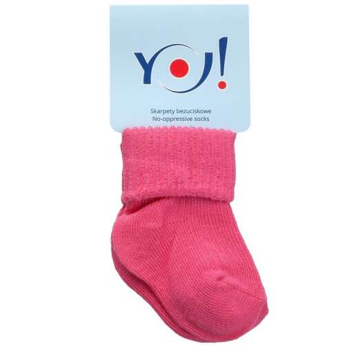Yo! Baby pamut zokni - pink 6-9 hó 35249190