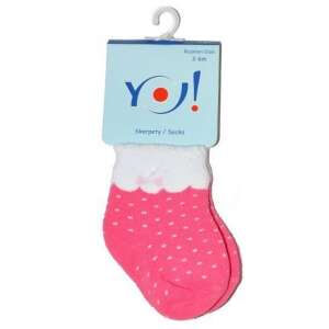 Yo! Baby frottír zokni 6-9 hó - rózsaszín pöttyös 35249212 Gyerek zoknik, térdtappancsok