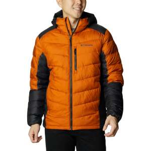 Columbia Labyrinth Loop hooded puffer jacket for men in orange and black - Men's jacket