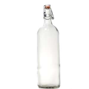 1 Liter Glasflasche mit Schnappverschluss - Wein- und Branntweinbrauen