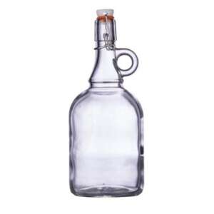0,5L Glasflasche mit Schnappverschluss und Griff, perfekt zum Aufbewahren von Flüssigkeiten wie hausgemachtem Wein, Essig oder Öl - Wein- und Branntweinbrauen