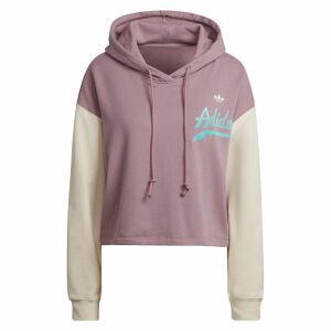 Adidas women's retro design hoodie front view - Adidas Women's Sweater