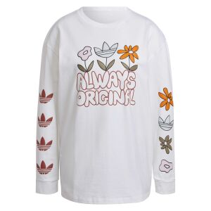 Adidas Originals floral long sleeve t-shirt for women, front view - Adidas Women's Sweater