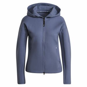 Adidas Women's Z.N.E. Navy Hoodie - Full Zip - Adidas Women's Sweater