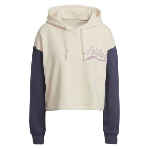 Adidas Women's Beige Hoodie front view - Adidas Women's Sweater