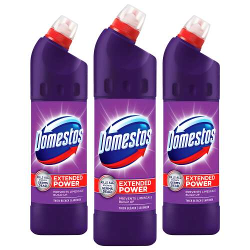 Domestos Extended Power Desinfektionsmittel Flüssigreiniger Lavendel 3x750ml