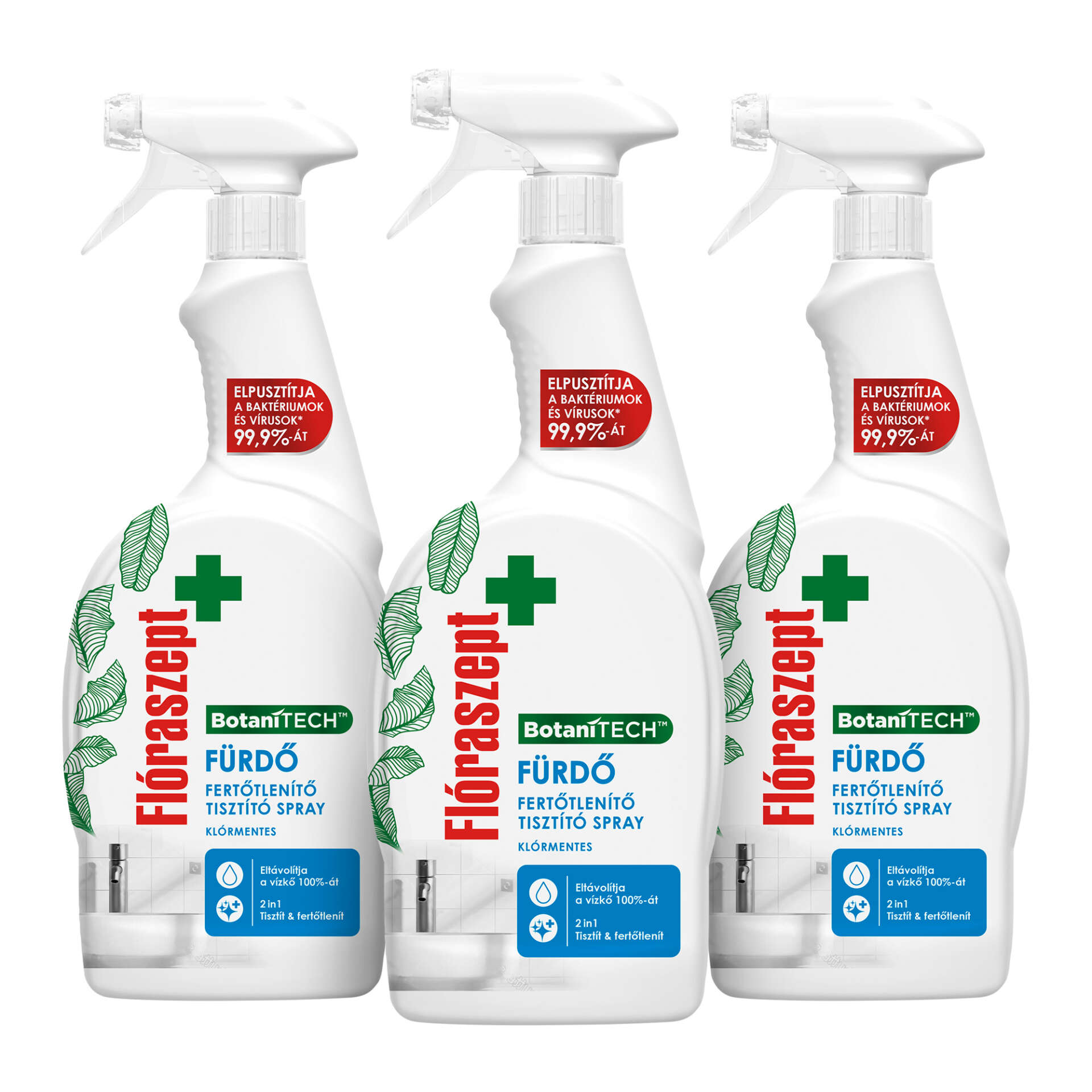E-shop Flóraszept Botanitech Čistiaci dezinfekčný sprej do kúpeľa 3x700ml