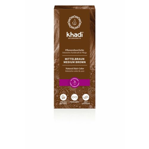 Khadi bio hajfesték por középbarna 100 g 173826057 - Hajápolás