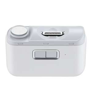 Trendmark professional electric nail clipper, 2 in 1, trimming and polishing, portable, USB C charging, white - Nail grinder