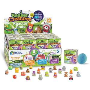 Beaker Creatures Reactor Pods Series 2 display box with 24 pods, each containing a surprise creature, 65 creatures to collect - Learning Resources
