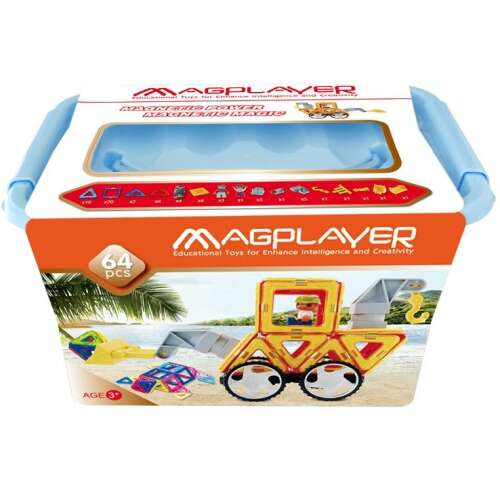 Magnetic Building Blocks - 64 pieces