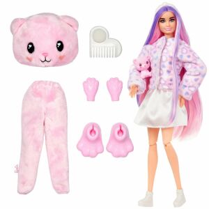 Barbie Cutie Reveal Baba - Plüss Mackóval - 10 Meglepetés