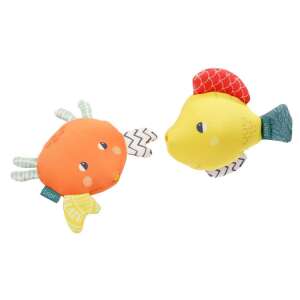 Fehn Sea Animal Bath Toy Set, a yellow fish and an orange crab, perfect for bath time fun - Babies & Toddler