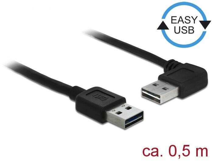 DeLock EASY-USB 2.0 Type-A male > EASY-USB 2.0 Type-A male ang...