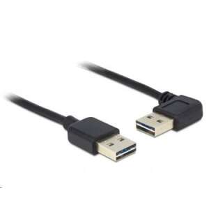 DeLock EASY-USB 2.0 Typ A samec > EASY-USB 2.0 Typ A samec uhlový ľavý/pravý 0,5m Kábel čierny 85176, čierny USB kábel s uhlovým konektorom - Káble a príslušenstvo