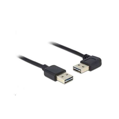 DeLock EASY-USB 2.0 Type-A samec &gt; EASY-USB 2.0 Type-A samec šikmo vľavo/vpravo 0,5 m kábel čierny 85176