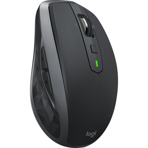 Angewinkelte Ansicht der kabellosen Logitech MX Anywhere 2S Maus
