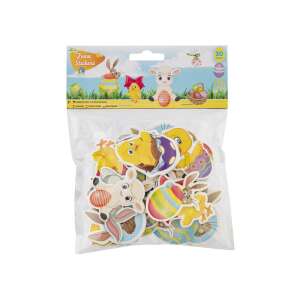 Ostern Schaumstoffaufkleber, 30 Stück, mit Hasen, Küken, Lämmern und Eiern - Grafix