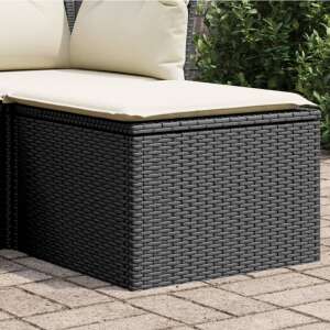 vidaXL fekete polyrattan kerti szék párnával 55 x 55 x 37 cm 92859467 