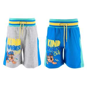 Nickelodeon Paw Patrol комплект от 2 къси панталона за момчета, размер 4-5 години (110 cm), сиви и сини къси панталони с герой Paw Patrol и надпис 'Kind Vibes Only' - Мода и обличане