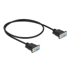Delock Sub D9-es null modem RS-232 serial cable, female-female, 0.5m - Cable