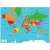 World map puzzle for kids, 48 pieces, learn geography, educational toy