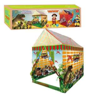 Namiot do zabawy z dinozaurami, 85x62x95 cm, Domek do zabawy dla dzieci, Zabawa w domu i na zewnątrz, Zabawa w wyobraźnię, Gry fabularne, Tematyka dinozaurów - Dekoracja pokoju dziecięcego