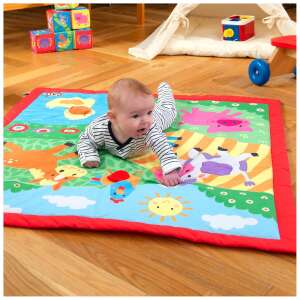 Baby playing on GALT Large Playmat Farm, multi-sensory playmat with farm animals, perfect for babies and toddlers - Babies & Toddler