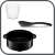 Tefal Classic 2 rice cooker accessories: measuring cup, rice paddle, inner pot, steaming basket