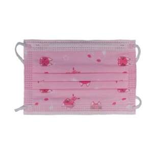 Rosa Kinder-Gesichtsmaske mit Katzenmuster - Mundschutz