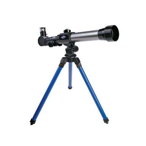 LUNA Teleskop-Spielset D60-32mm, blaues Teleskop mit Stativ