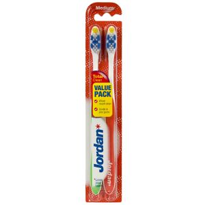 Jordan Total Clean Medium Szczoteczka do zębów 2-pak - Szczoteczka do zębów
