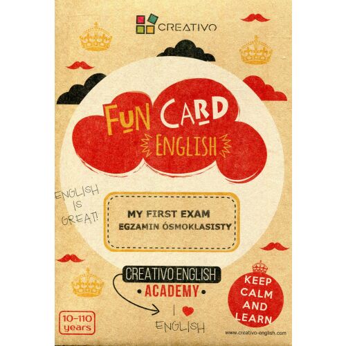 Creativo Fun Card English: My First Exam XXL kártyajáték angol tanuláshoz