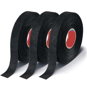 Three rolls of black electrical tape for wiring, cables, and insulation, 15 meters long - Adhesive Tape