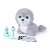Club Petz Silver interactive plush baby seal toy, gray, with accessories