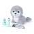 Club Petz Silver interactive plush baby seal toy, gray, with accessories
