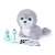 Club Petz Silver interactive plush baby seal toy, gray, with accessories
