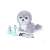 Club Petz Silver interactive plush baby seal toy, grey, with accessories